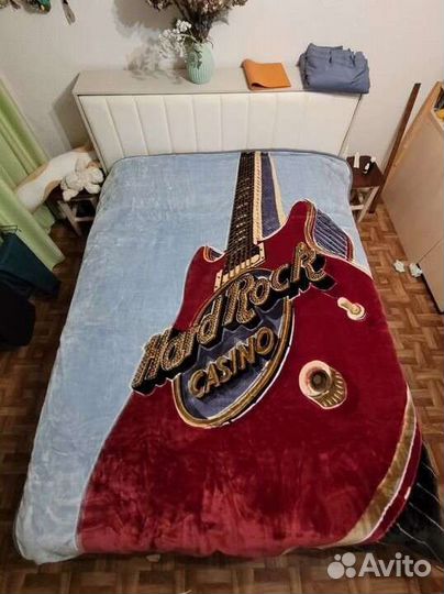 Плед теплый акрил (Гитара, Hard Rock) 200х240