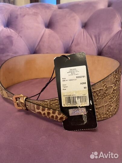 Ремень escada кожаный новый с бирками