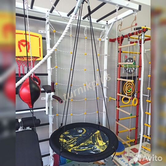 Детские качели гнездо на дачу