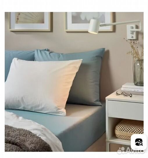 Простынь на резинке IKEA dvala 140*200