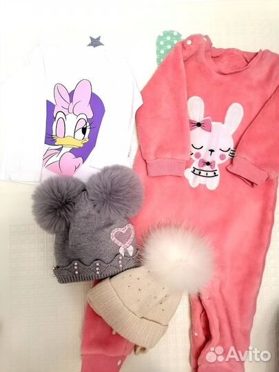 Вещи на девочку 3-6 мес