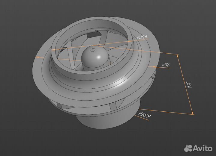 Крыльчатка циркуляционного насоса посудомойки