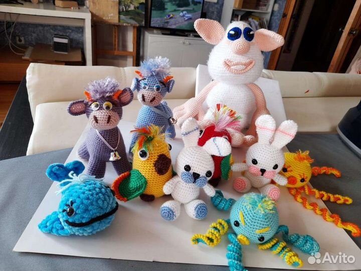 Мягкие вязаные игрушки