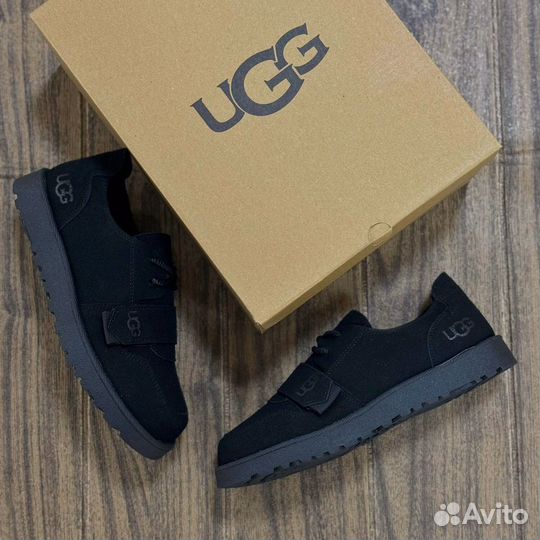 Чёрные Женские Лоферы-Слипоны Ugg на Осень