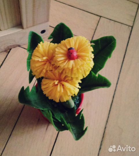 Цветы из глины