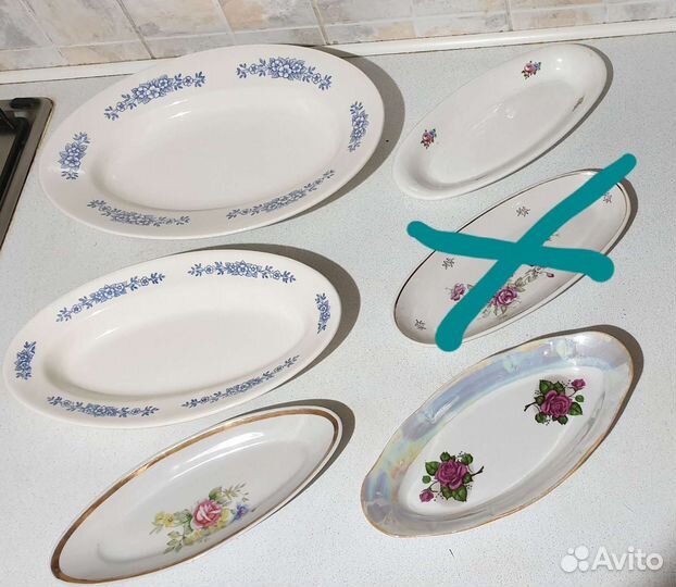 Тарелки фарфор и фаянс разные СССР