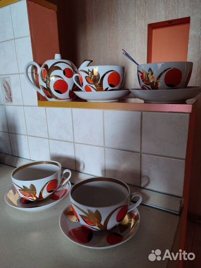 Чайный сервиз Вербилки Райские яблоки