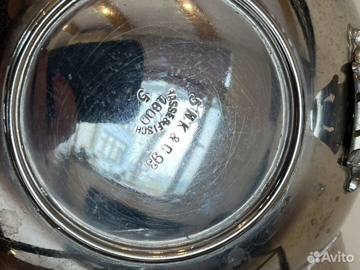 Антикварный кофейник Basse&Fischer 1.5 л, молочник