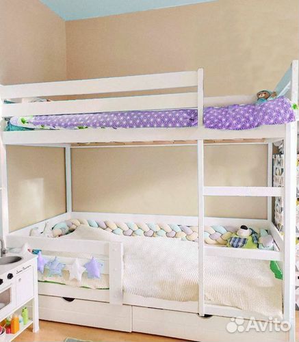 Кровать берёза двухъярусная 