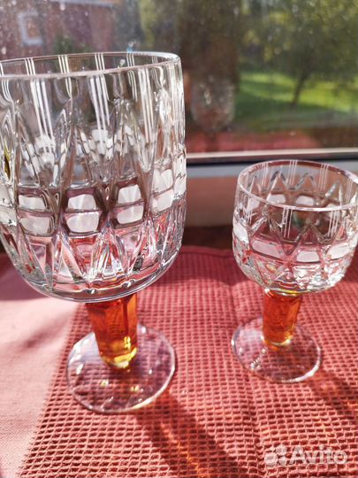 Набор хрустальных фужеров,рюмок