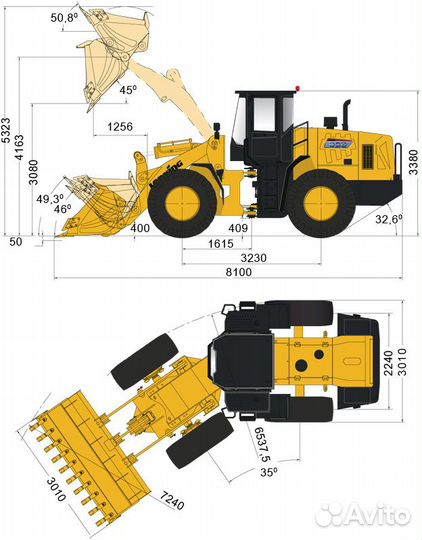 Фронтальный погрузчик Lonking CDM856, 2023