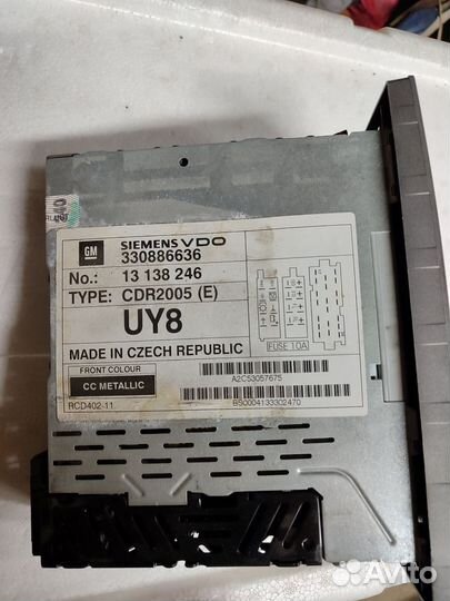 Штатная магнитола, Опель корса C 2004г