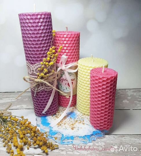 Свечи из вощины, свечи с травами