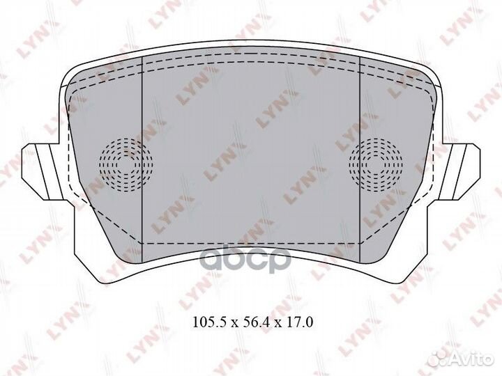 Колодки тормозные дисковые зад BD8030 lynxauto