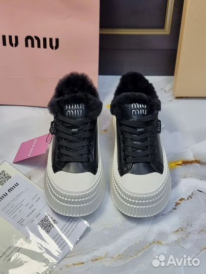 Кроссовки зимние Miu Miu натуральные женские