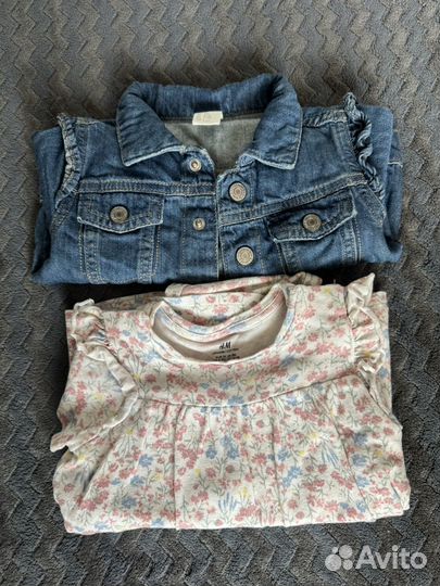 Платье-боди и джинсовка H&M