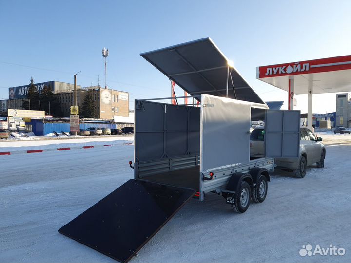 Прицеп с индивидуальным каркасом с тентом на заказ