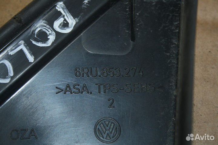 Накладка переднего крыла правого Volkswagen Polo V (2009—2015)