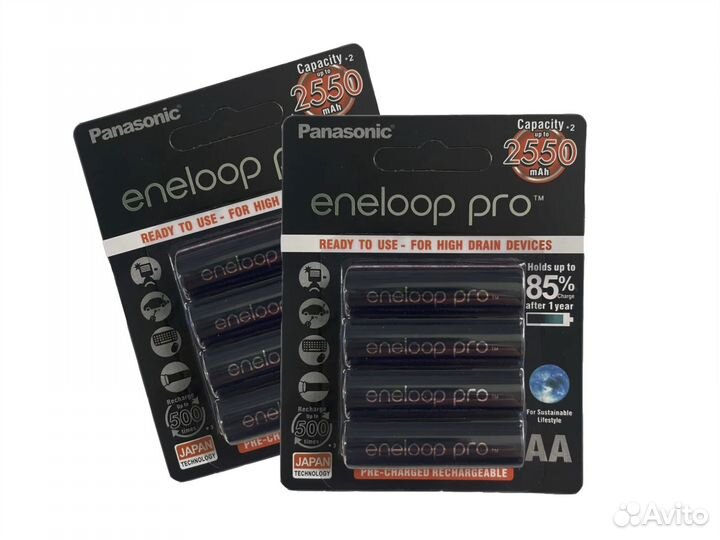Аккумуляторы Panasonic eneloop pro AA 1,2V, 2550mA