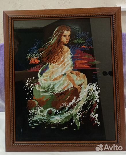 Картина вышитая крестом ручная работа
