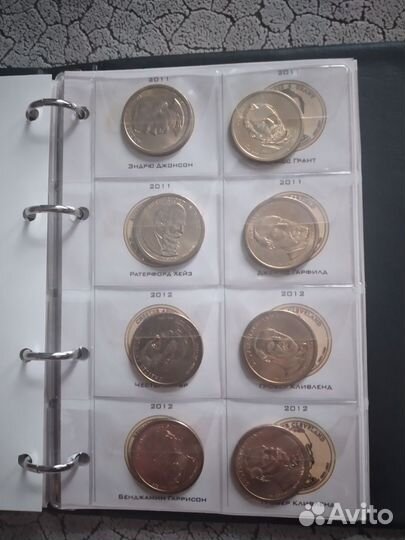 Монеты президенты США