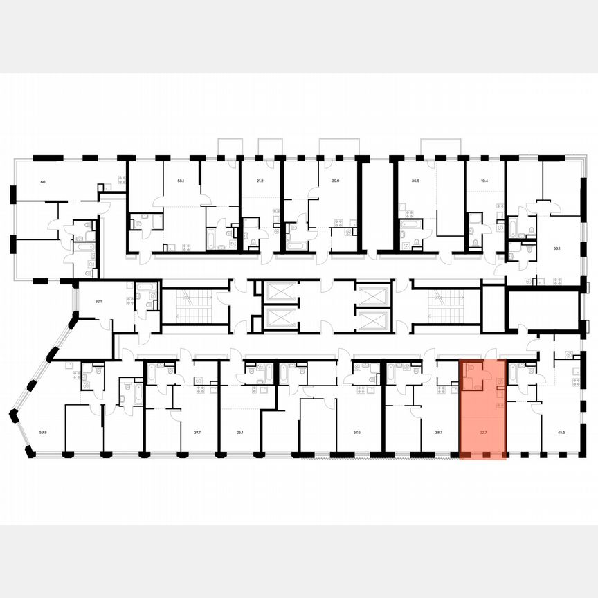 Квартира-студия, 22,7 м², 16/39 эт.