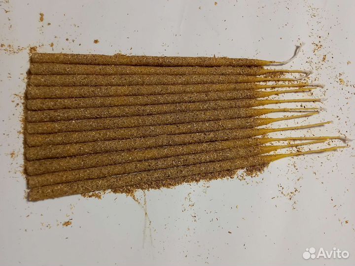 Свечи из пчелиного воска с календулой