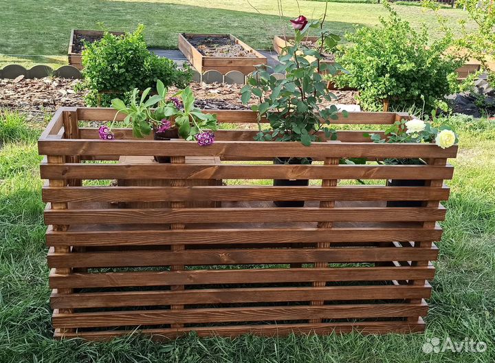 Кашпо для цветов высокое