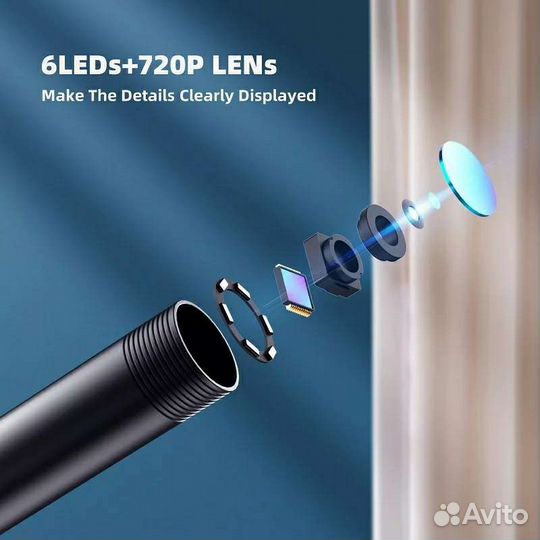 Эндоскоп для компьютера телефона wi-fi жесткий каб