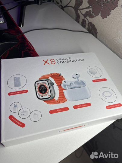 Подарочный набор 6 в 1.watch 8+AirPods3+MagSafe