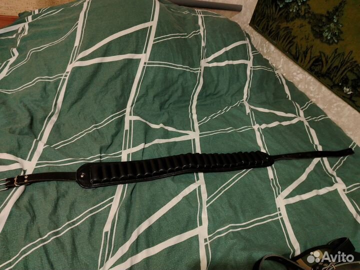 Патронташ 12 калибр кожаный