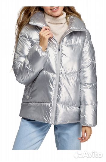 Парка куртка женская серебро