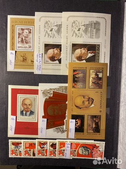 Почтовые марки СССР по теме Лениниана