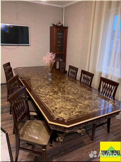 Стол обеденный овальный раздвижной