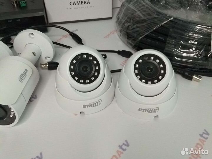 Полный к-т уличного видеонаблюдения 6 камер