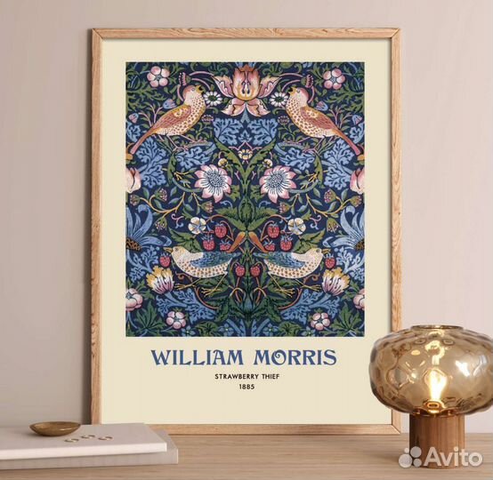 Уильям Моррис постер интерьерный