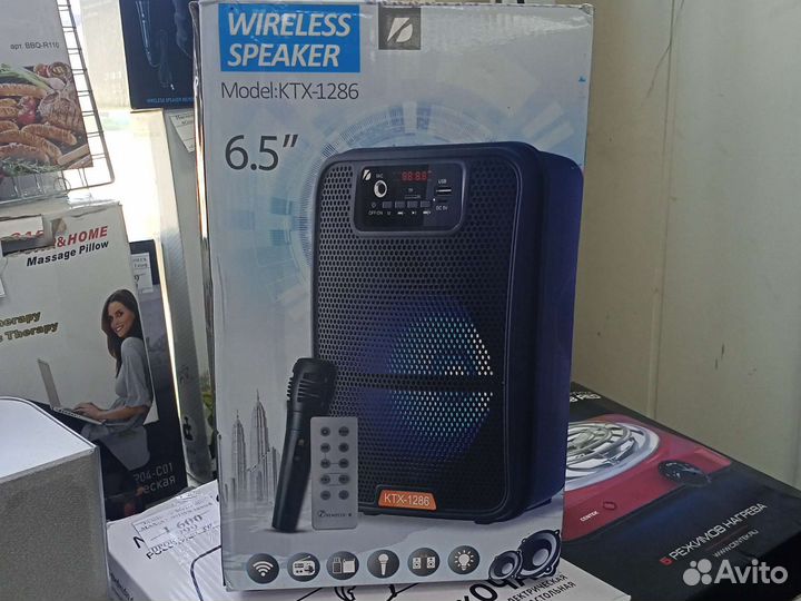 Блютуз колонка с функцией караоке + микрофон