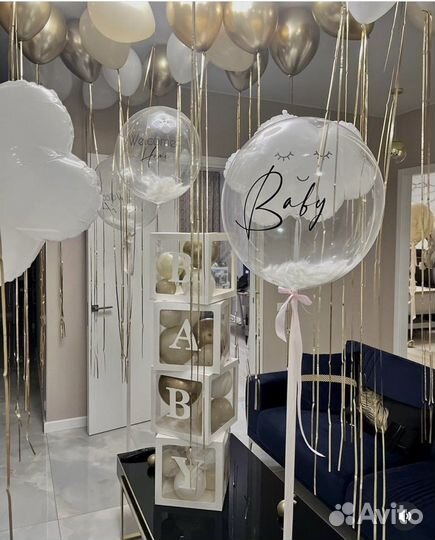 Воздушные и гелевые шары,свадебный декор