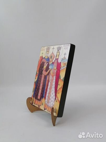 Равноапостольные цари Мириан и Нана, 15x20x1,8 см, арт А6528