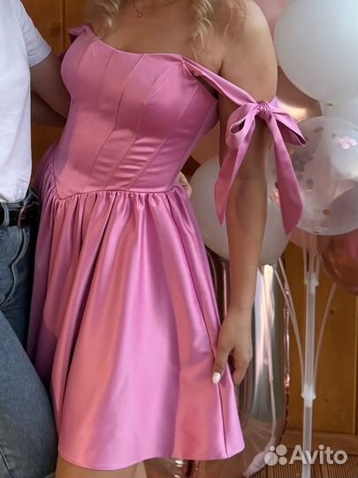 Платье корсет атласное