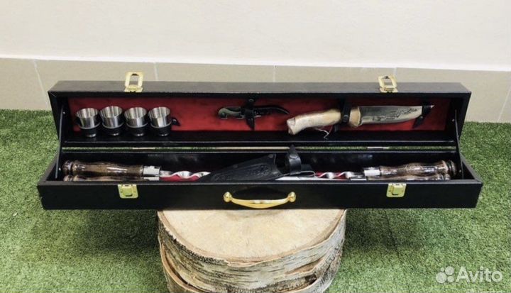 Подарочный набор шампуров в кейсе