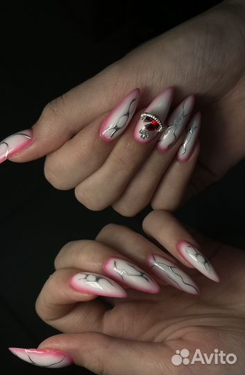 Маникюр наращивание педикюр