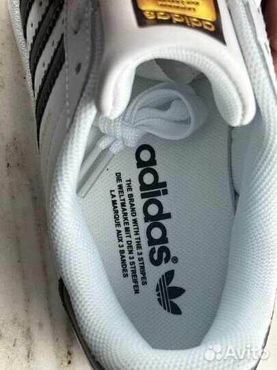 Кроссовки Adidas Superstar белые кожаные