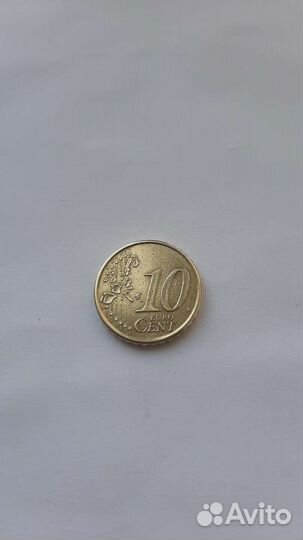 Монета Евросоюза - 10 евроцентов, Испания, 2003 г