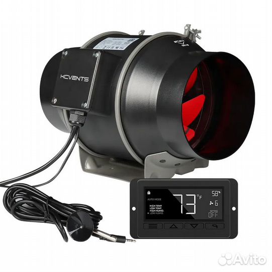 Канальный вентилятор тихий kcvents KC200-A с контр