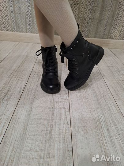 Ботинки весенние/ осенние из натуральной кожи для