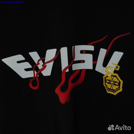 Футболка evisu черная с драконами (Арт.87176)