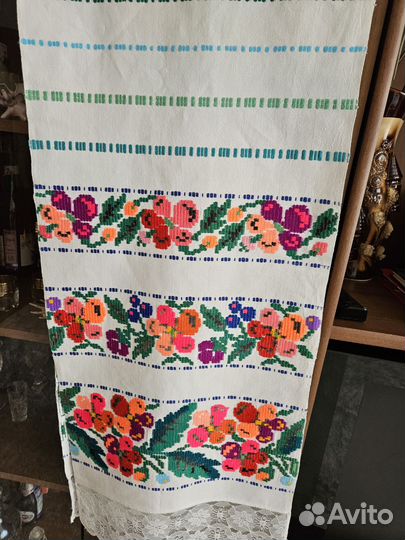 Ршник льняной, старинный, домотканый