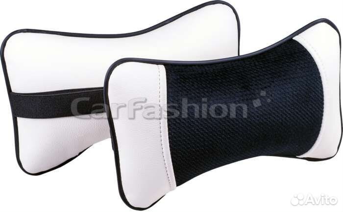 Автомобильные подушки для шеи в авто белые
