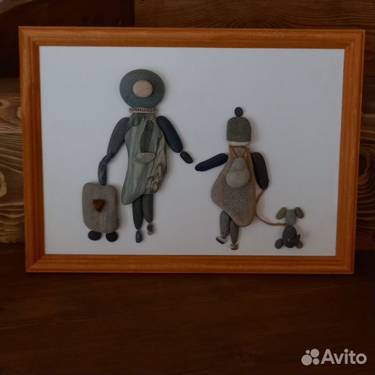 Картины,сувениры из морской гальки. Ручная работа